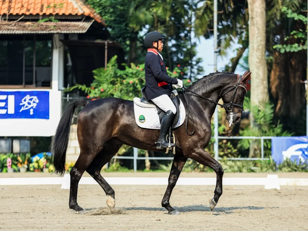 Valentino Lumentah di kelas dressage