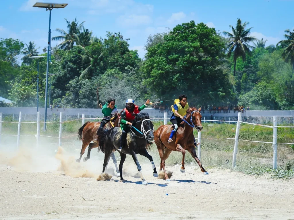 JADI CATATAN SEJARAH BARU, KETUM PP PORDASI SAKSIKAN LANGSUNG PACUAN KUDA TRADISIONAL NTT
